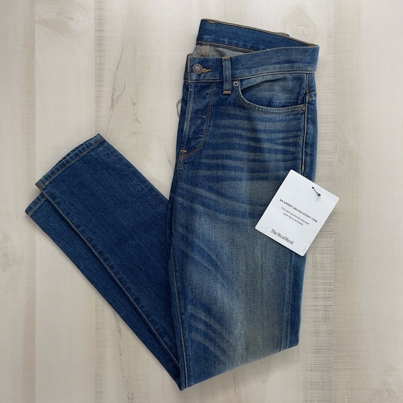 nwt 6397 womens baggy np002 dirty medium jeans 26 pants selvedge denim - Picture 10 of 10